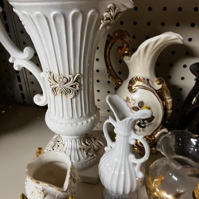 Lot of Vases and Floral items 
