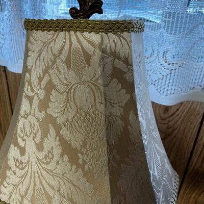 Lamps: Glass & Resin Antique Finish, (2) 