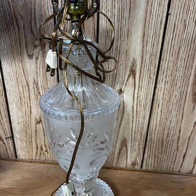 Lamps: Glass & Resin Antique Finish, (2) 