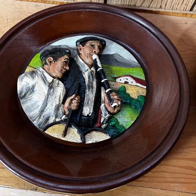 2 Carved Wall Plaques 