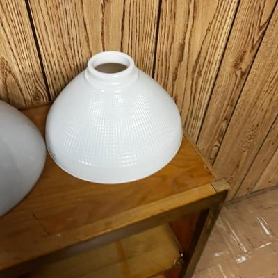 5 Milk Glass Vintage Lamp Shades