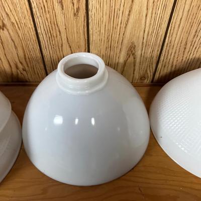 5 Milk Glass Vintage Lamp Shades