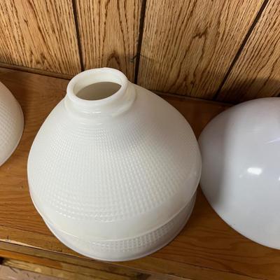 5 Milk Glass Vintage Lamp Shades