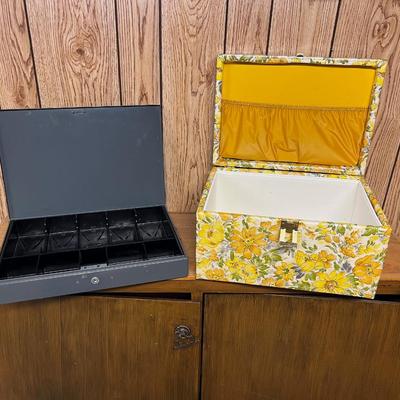 2 Boxes: Cash Box and Sewing Box