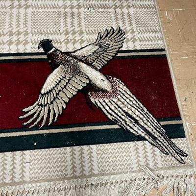 Pheasant Rug! Red and Green