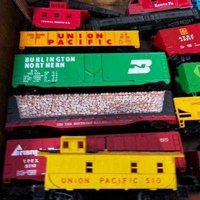 Flat of HO Scale Train Cars 