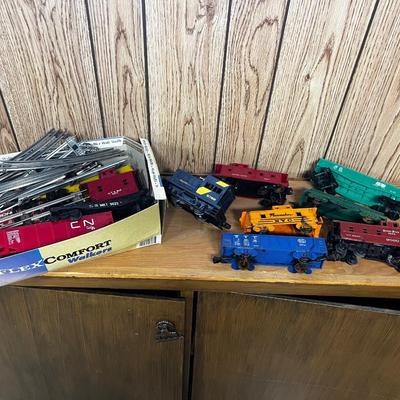 O Scale Train Cars and Track 
