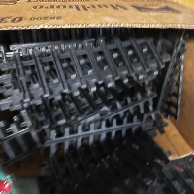 A large of Christmas Trains and Track - Several Engines 
