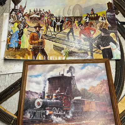 2 Train PRINTS - 1 framed and 1 not
