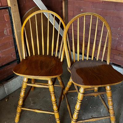 G Pair of Bar Stools 24" To the Seat