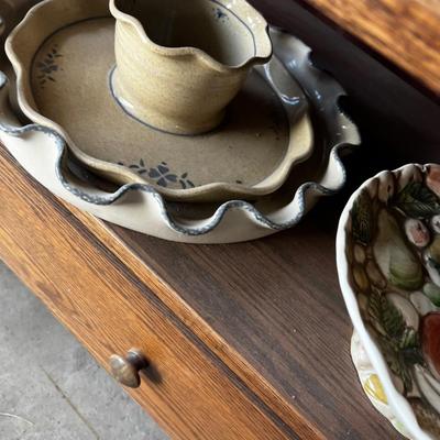 G All the Ceramic & Glass Plus  Rolling Cabinet with Drawer BOTH Lots one money . 