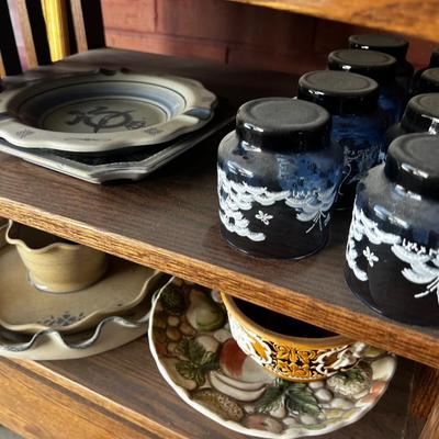 G All the Ceramic & Glass Plus  Rolling Cabinet with Drawer BOTH Lots one money . 