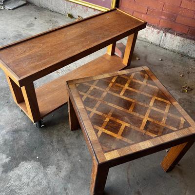 G (2) Wood Tables 