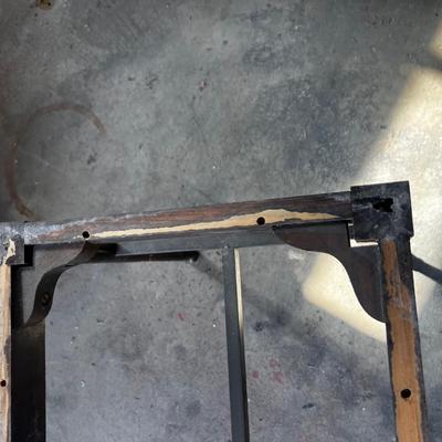 G Black Wicker Seated Bench OLD 
