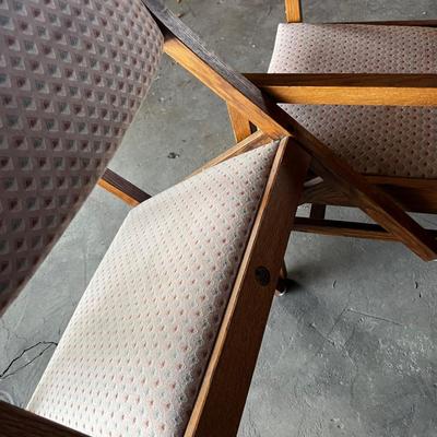 G 4 Oak Arm Chairs