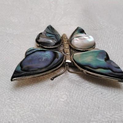 Vintage Abalone Alpaca Brooch