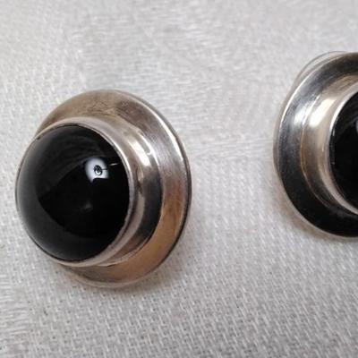 Vintage Onyx 925 Earrings