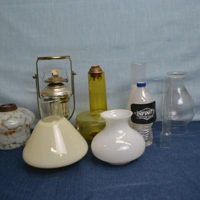 LOT 323. OIL LAMP PARTS