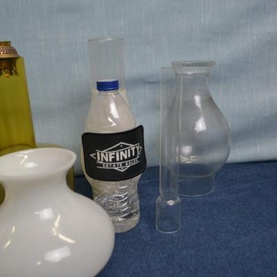 LOT 323. OIL LAMP PARTS