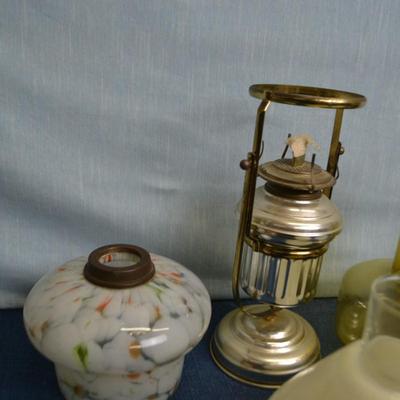 LOT 323. OIL LAMP PARTS