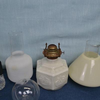 LOT 324. OIL LAMP PARTS
