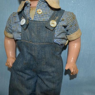 LOT 326. VINTAGE DOLL. 19" TALL
