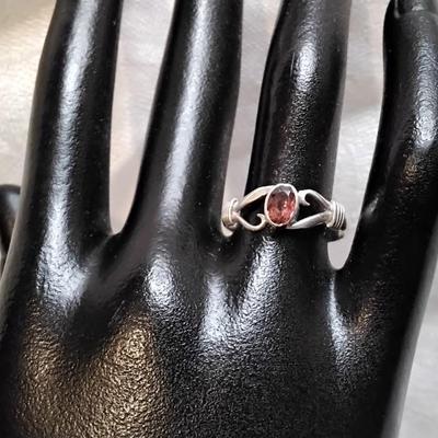 Vintage Garnet 925 Ring Size 8