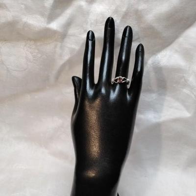 Vintage Garnet 925 Ring Size 8