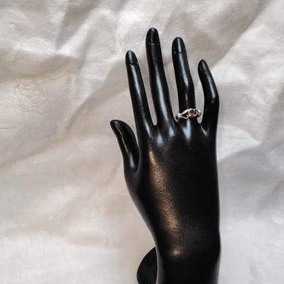 Vintage Garnet 925 Ring Size 8