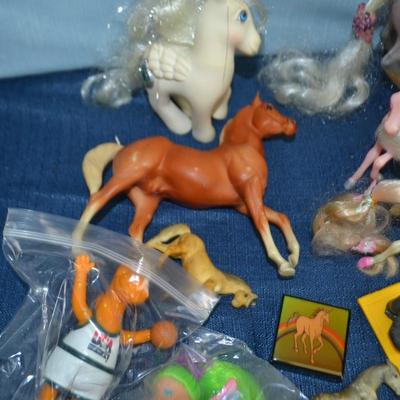 LOT 336. NURSE DOLL AND COLLECTION OF TOY HORSES