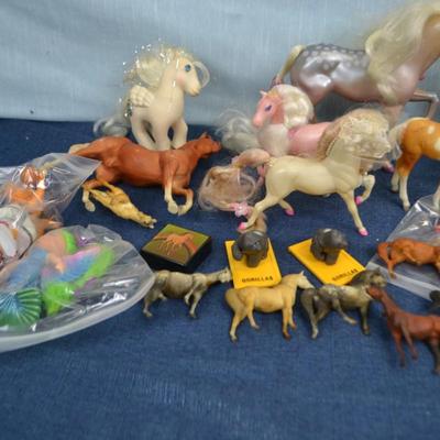 LOT 336. NURSE DOLL AND COLLECTION OF TOY HORSES