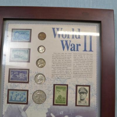 LOT 340 WORLD WAR II STAMP AND COIN SET AND BOOKS