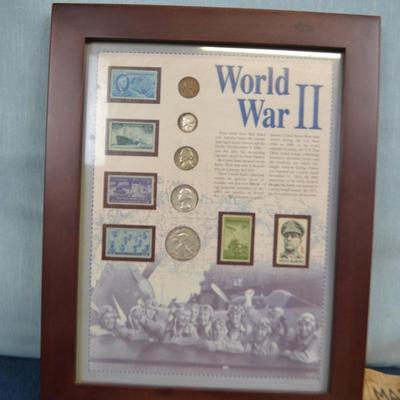 LOT 340 WORLD WAR II STAMP AND COIN SET AND BOOKS