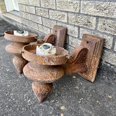 New Orleans Salvaged Vintage Cast Iron Lights