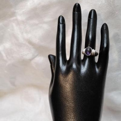 Vintage Amethyst 925 Ring Size 6.5