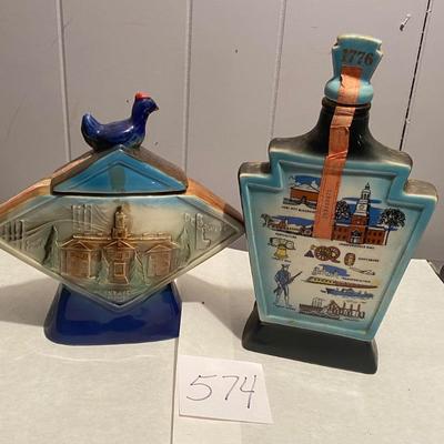 Vintage Delaware and Pennsylvania Beam Decanters