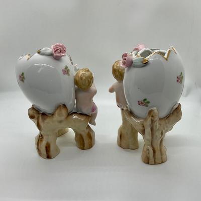 Two Porcelain Victorian Vases