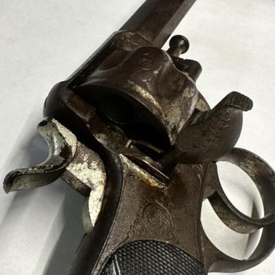 Antique Military and Civilian Weaponry - Belgian 6 Shot Revolver 