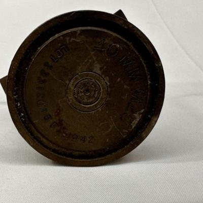 WWII Trench Art Ashtray 40mm Shell Dated 1942