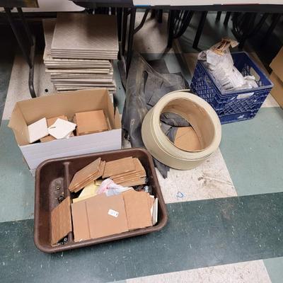 Tiles, Grout, & rubber base
