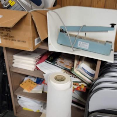 Metal Cabinet, sealer, sausage applicator, and misc. items