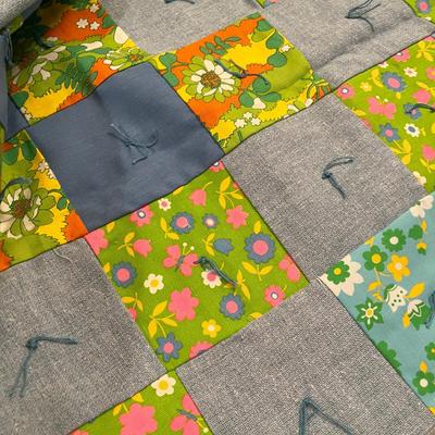 Patchwork quilt throw