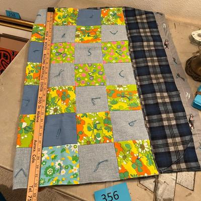 Patchwork quilt throw