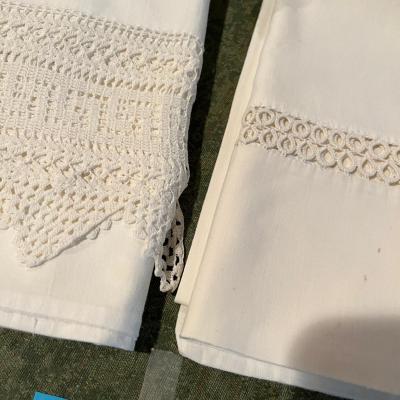 Lace edge pillow cases lot of 6
