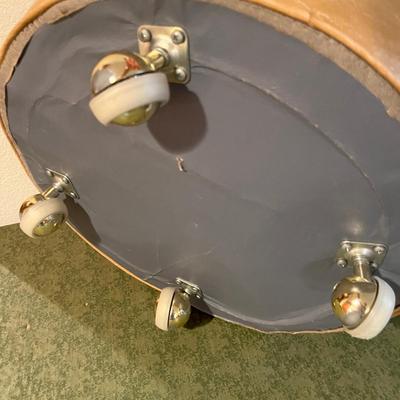 Leather ottoman