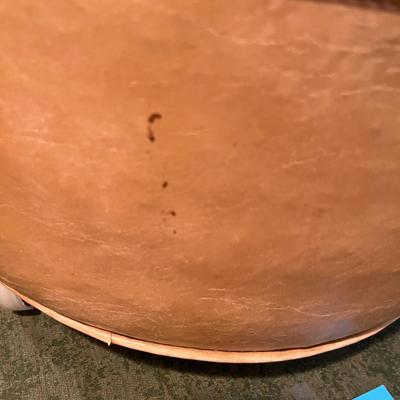 Leather ottoman