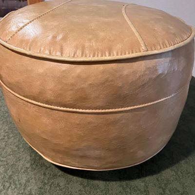 Leather ottoman