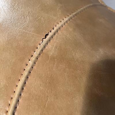 Leather ottoman