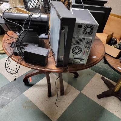 Round Table with electronics