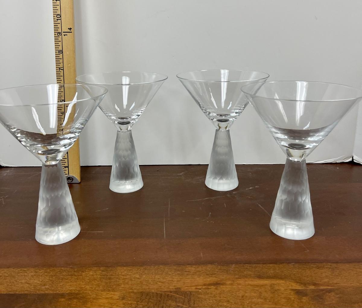 Hammered Stem Martini Glass - SLATE